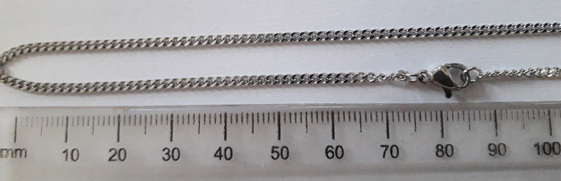 4mm Stainless Steel Curb Chain Necklace Complete (each)