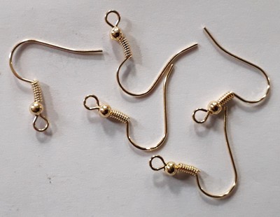 Light Gold Earring Wires (+/- 100 pieces)