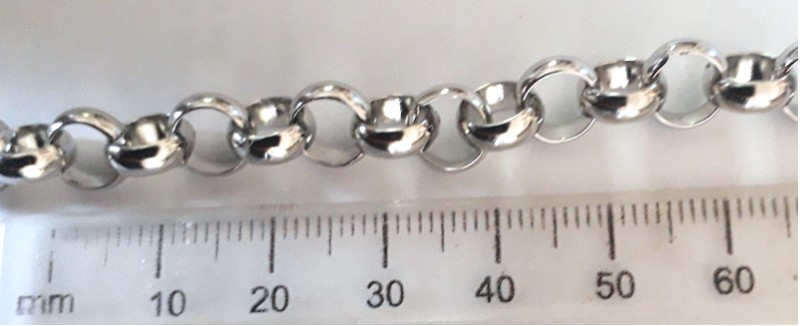 8mm Stainless Steel Rolo Chain (per metre)