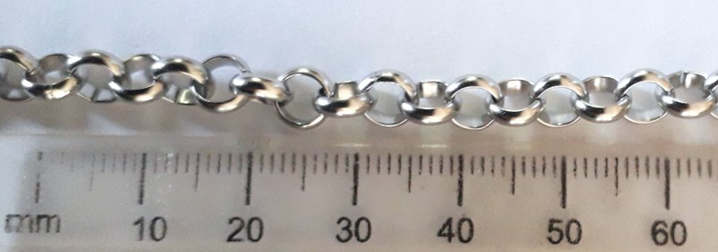 6mm Stainless Steel Rolo Chain (per metre)