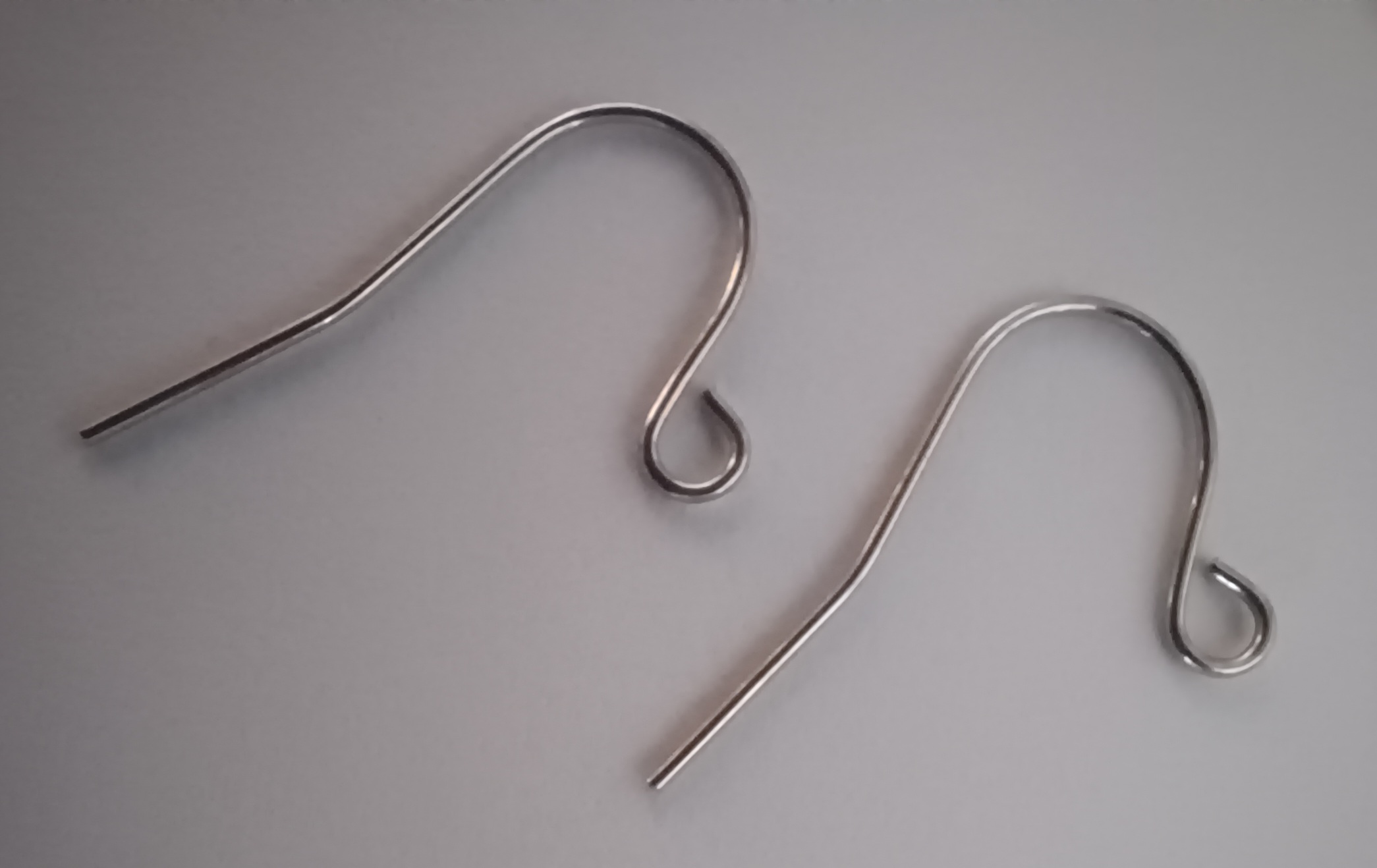 Stainless Steel Earring Wires - no spring (per pair)