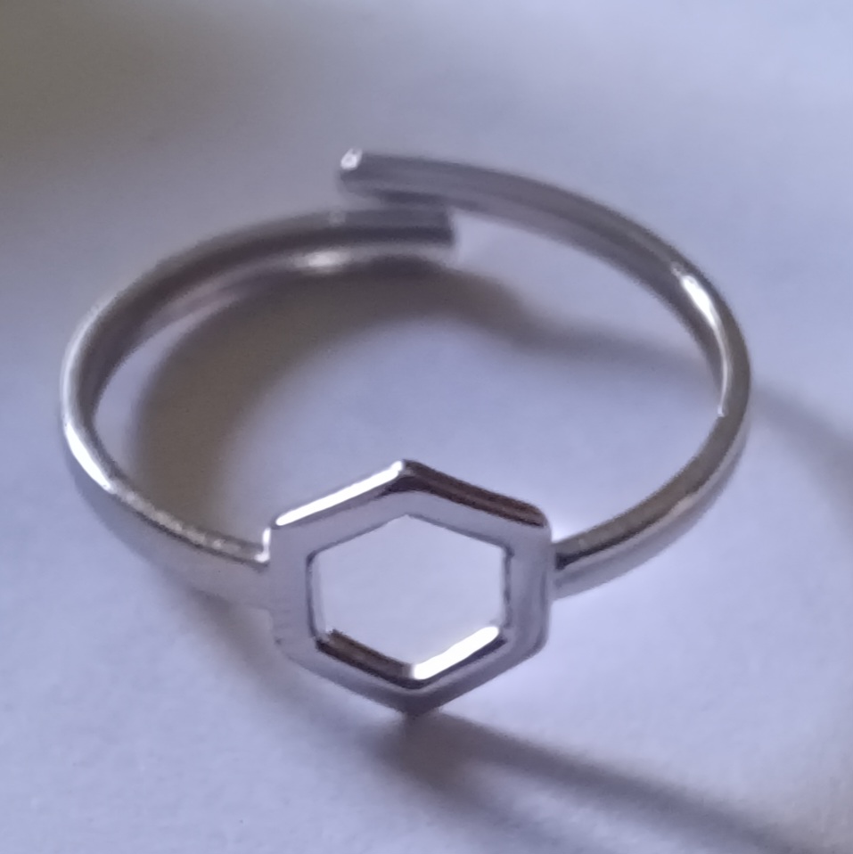 Stainless Steel Molecule Ring - Benzene (each)