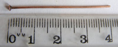 40mm Copper Headpins (+/- 400 pieces)