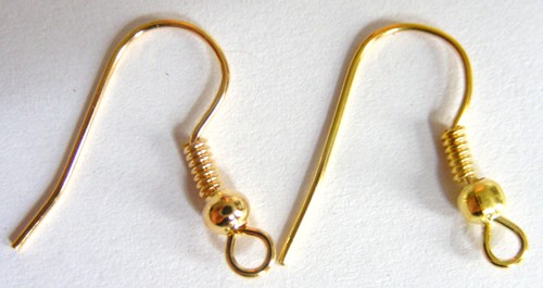 Goldtone Earring Wires (+/- 100 pieces)