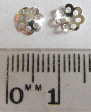 6mm Silverplated Filigree Bead Caps (pkt of 100)