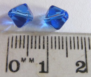 6mm Bicone - Royal Blue (+/- 50 pieces)