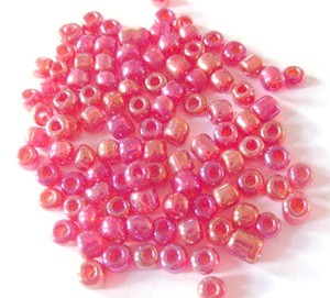 4mm Seed Beads - Rainbow AB Shimmer (50g pkt)