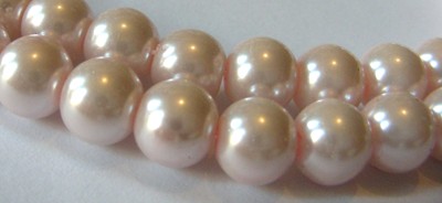 6mm Pastel Pink Glass Pearls (+/- 140 pieces)