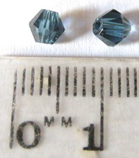 4mm Crystal Bicones - Indian Sapphire (each)