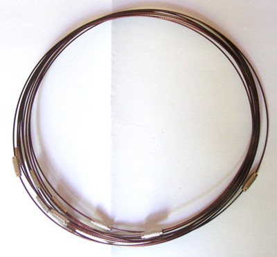 Stainless Steel Neckwire - Brown (each)