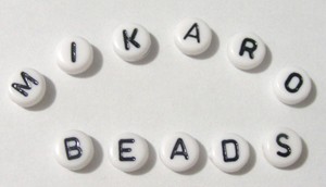 Black & White Alphabet Beads - Assorted (pkt of 30)