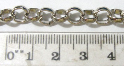 8mm Rolo Chain - Nickel (per metre)