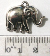 20mm Metallised Charm - Elephant (each)