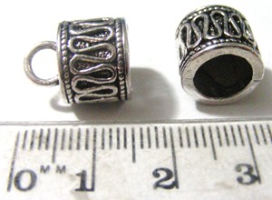Tibetan Silver Leather Ends - 10mm Hole (each)