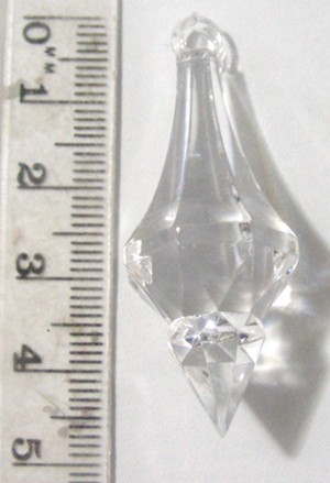 45mm Acrylic Chandelier Drop - Clear (each)