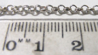 2mm Link Nickel Rolo Chain (per metre)