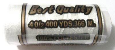 366m Roll Sewing Thread - White (each)