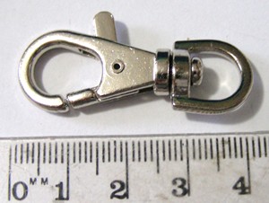38mm Dog Clasp - Nickel (each)