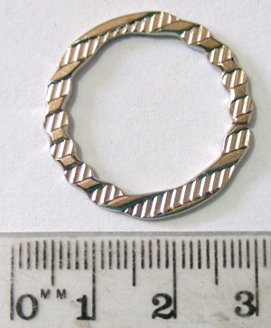 30mm Round Nickel Connector Ring (each)