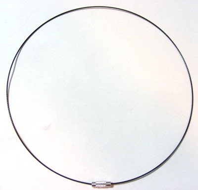 Stainless Steel Neckwire - Black (each)