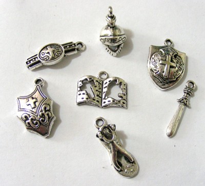 Armour of God Charm 2 -Nickel (Set of 7)
