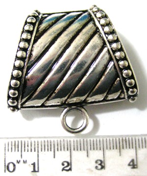 40mm Metallised Scarf Ring with Hanging Loop (each)