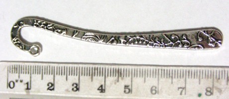 88mm Silverplated Bookmark - Spirals