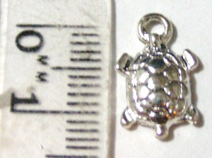 12mm Nickel Charm - Turtle (pkt of 10)