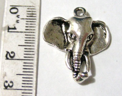28mm Nickel Pendant - Elephant (each)