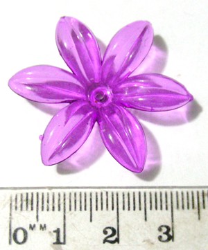30mm Acrylic Flower - Purple (each)