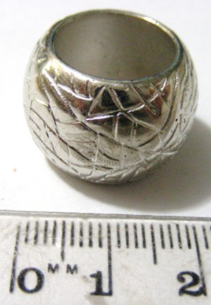 18mm Metallised Scarf Ring with Etching (each)