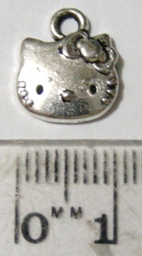 10mm Nickel Charm - Hello Kitty (each)