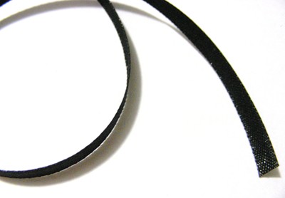 6mm Satin Ribbon - Black (per metre)