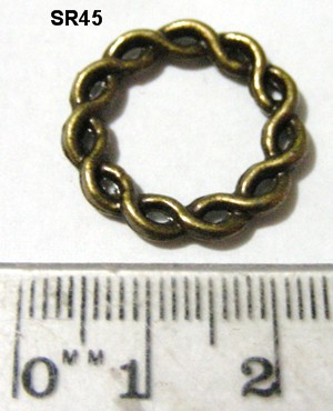20mm Bronze Scarf Ring with Double Twist (each)