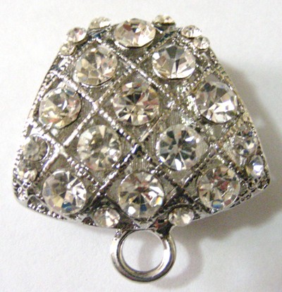 3Omm Nickel Scarf Centrepiece with Diamante (each)