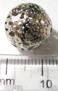 12mm Nickel Filligree Spacer Bead (pkt of 15)