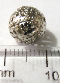 10mm Nickel Filligree Spacer Bead (pkt of 20)