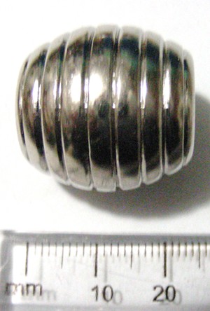 22mm Metallised Silver Scarf Ring - Beehive (each)