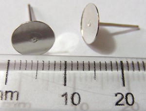 8mm Flathead Earring Studs (per pair)