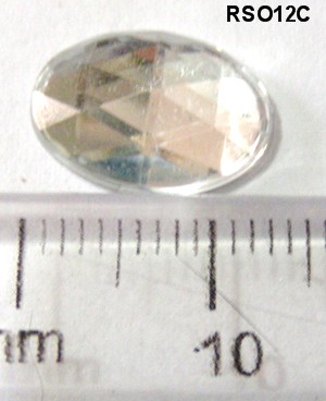15mm Oval Acrylic Rhinestones - Clear (each)