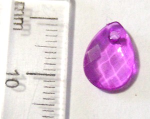 12mm x 8mm Acrylic Facetted Teardrop - Lilac (each)