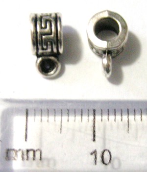 Pandora Charm Spacer with Hanging Loop - Patterned (each)