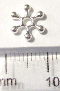 10mm Silvertone Daisy Spacer (+/- 50 pieces)