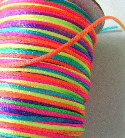 1.5mm Satin Cord - Rainbow(per metre)