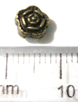 6mm Antique Bronze Spacer - Rose (each)