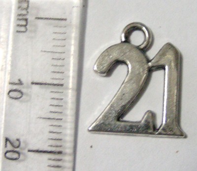 15mm Nickel Charm - 21 (each)