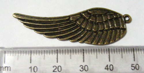 50mm Antique Bronze Single Angel Wing (each)