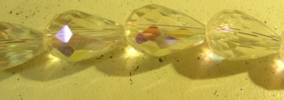 15mm Crystal Teardrop AB Clear (+/- 12 pieces)