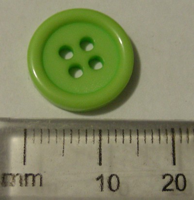 15mm Button - Green (each)