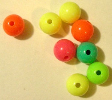 12mm Opaque Acrylic Round - Day-Glo Assorted (each)